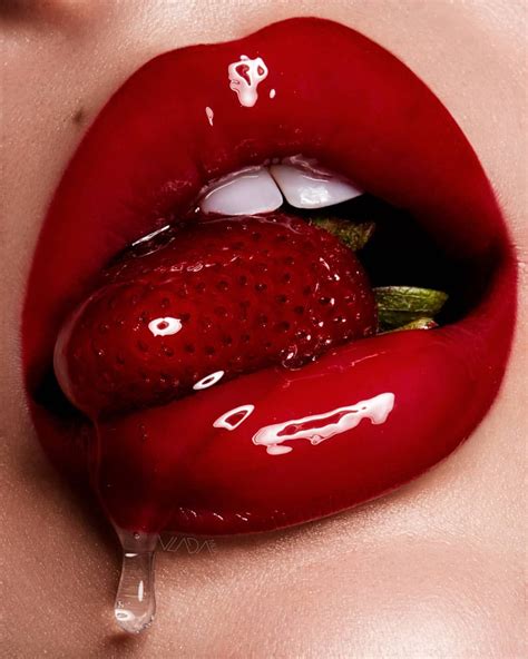 Vlada Haggerty Strawberry Season Beautiful Lips Lip Wallpaper Red Lip Makeup Lips Drawing