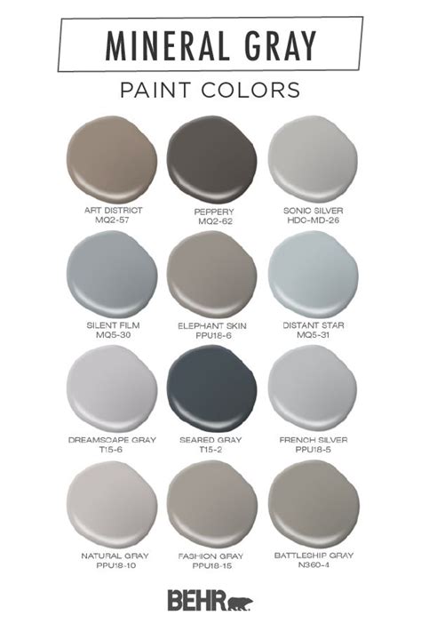 Mineral Grays Colorfully BEHR Blog Paint Colors For Home Grey
