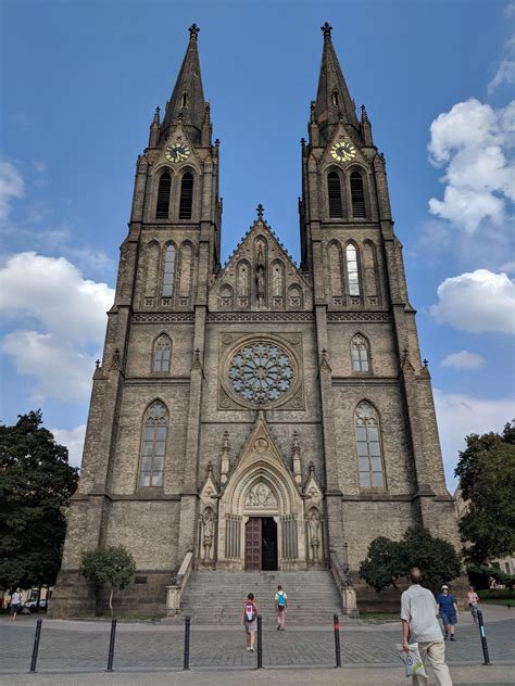 Building Church Of St Ludmily In Prague Czech Republic Finished In