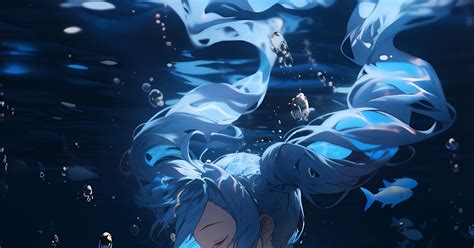 Hatsune Miku Vocaloid Deep Sea Girl Undersea Pixiv