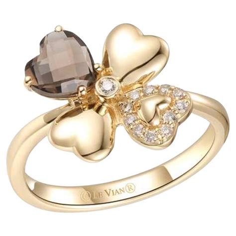 Le Vian Ring Featuring Chocolate Quartz Nude Diamonds Set In 14k Honey