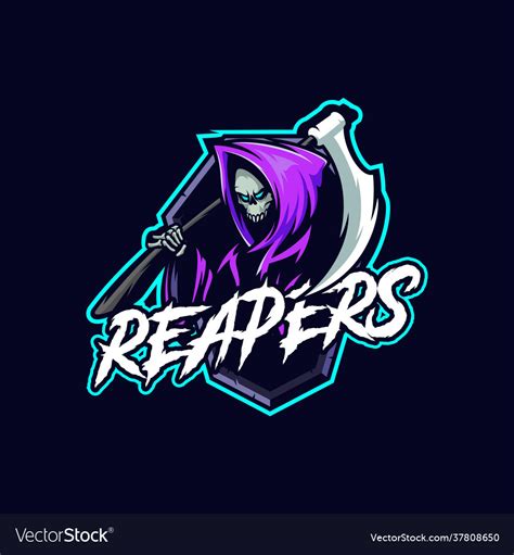 Reapers Mascot Esport Logo Royalty Free Vector Image