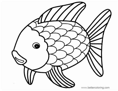 96 Free Printable Rainbow Fish Coloring Pages Franklin Pudding