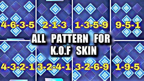 All Bingo Pattern For Kof Skin Mobile Legends × Kof Youtube