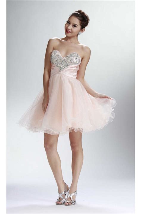 Whatever you're shopping for, we've got it. Gorgeous Ball Strapless Short Blush Pink Tulle Beaded ...