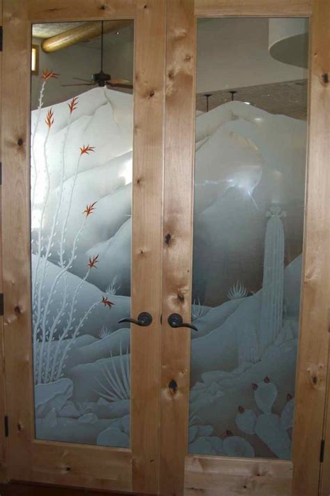 Bedroom with sliding glass doors offers privacy when needed. Interior Glass Doors with Obscure Frosted Glass Designs ...