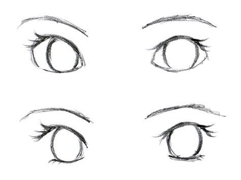 Easy Anime Eyes Drawings How To Draw Simple Anime Eyes 5 Steps With