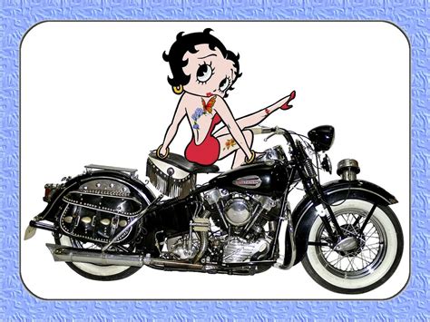Betty Boop On A Harley Free Desktop Wallpaper Harley Davidson