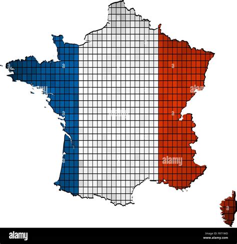 Frankreich Karte Mit Flagge Im Inneren Stock Vektorgrafik Alamy