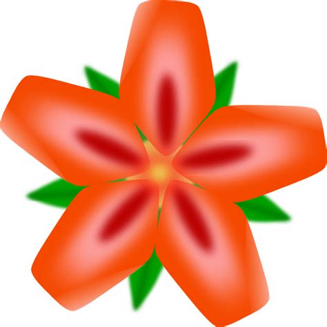 Atulasthana Red Flower Clip Art At Vector Clip