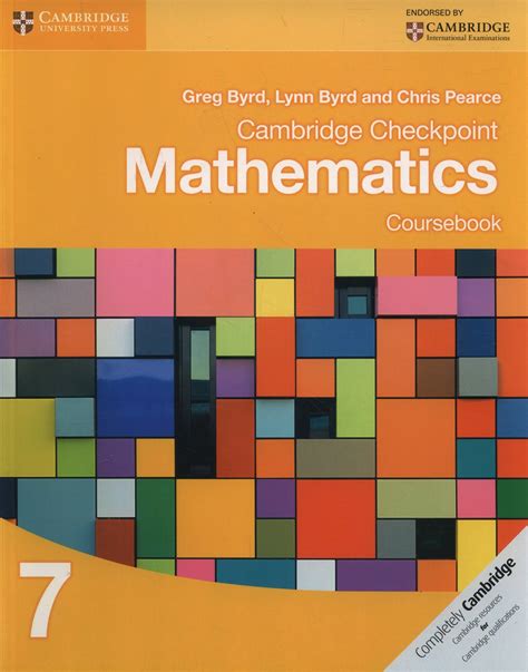Cambridge Checkpoint Mathematics Coursebook 7 By Greg Byrd Lynn Byrd