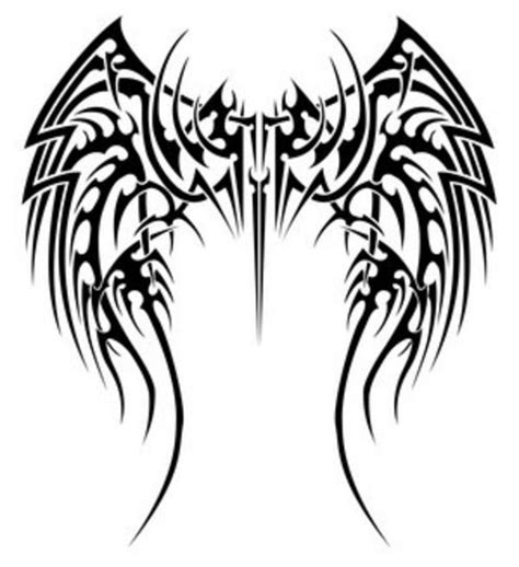 Tribal Angel Tattoo Clipart Best