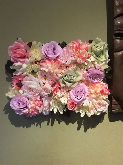 Old Frame And Fake Flowers Quick Wall Art‼️ Flower Crafts Flower