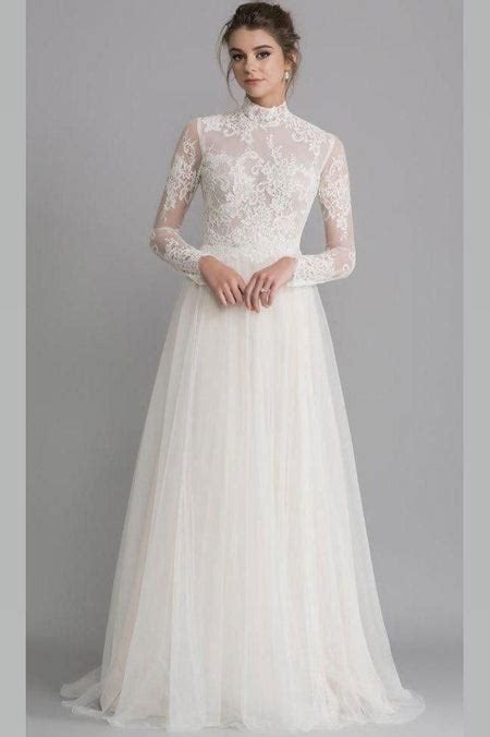 Floor Length Vintage Lace Wedding Dress Long Sleeves Loveangeldress