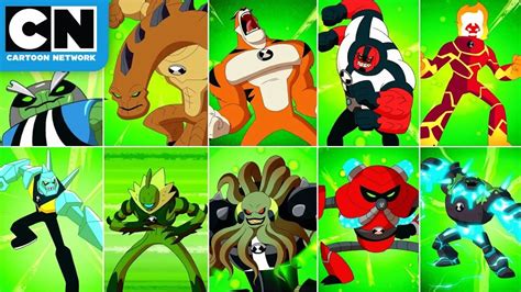 Every Ben Alien Transformation Ben 10 Cartoon Network Asanatiptip