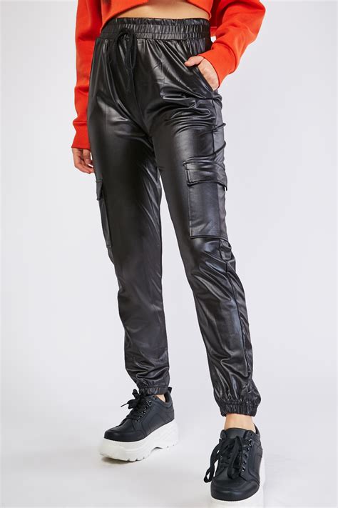 Faux Leather Jogger Pants Just 7