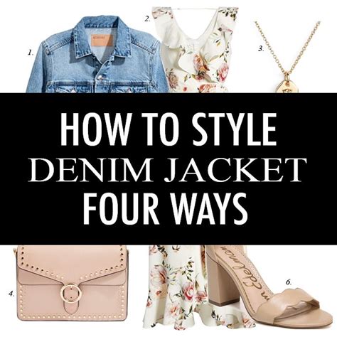 How To Style Denim Jacket Four Different Ways Black Denim Jacket