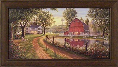 The Road Home By Kim Norlien 24x42 Farm House Red Barn Windmill Silo