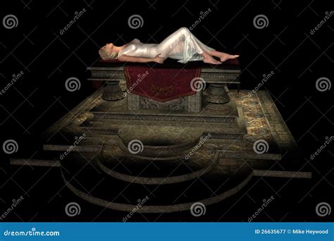 Sacrificial Virgin On Altar Stock Image Illustration Of Diaphanous Gauzy 26635677