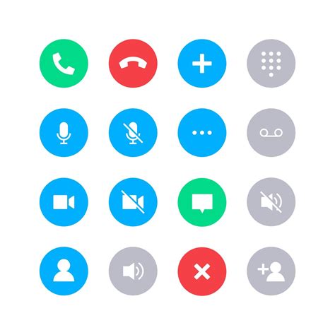 Phone Call Icon Set Suitable For Design Element Of Smartphone Call