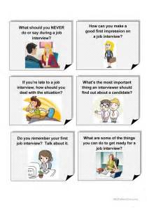Conversation Questions Job Interviews Worksheet Free
