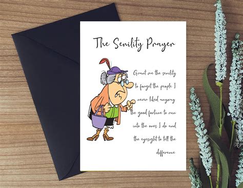 The Senility Prayer In 2021 Prayers Serenity Prayer Simple Cards