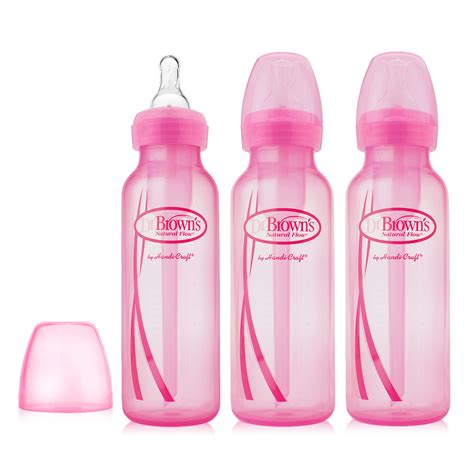 Dr Browns Options Baby Bottles 8 Ounce Pink 3 Count
