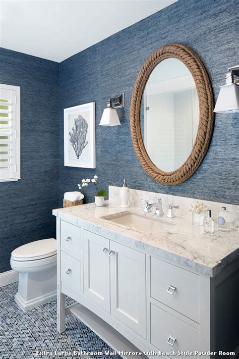 A large range of wall mounted and free standing bathroom cabinets available for a beautiful bathroom. Extra Large Bathroom Wall Mirrors | Coastal bathroom decor ...