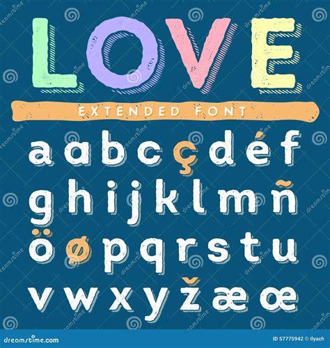 Funny Hand Drawn Alphabet Set In Lowercase Stock Vector Illustration