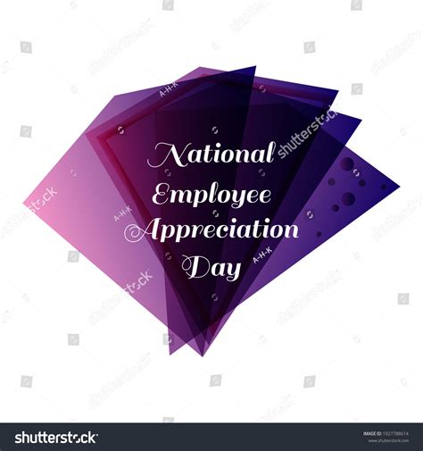 National Employee Appreciation Day Suitable Greeting Stock Vector