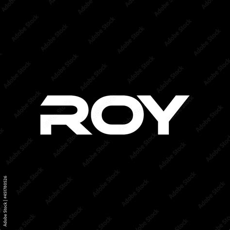 Roy Letter Logo Design With Black Background In Illustrator Vector