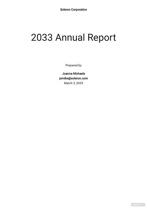 Free Annual Report Template In Microsoft Word Doc