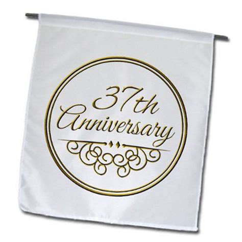 3drose Fl1544791 37th Gold Text For Celebrating Wedding Anniversaries