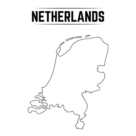 Outline Simple Map Of Netherlands Vector Art At Vecteezy