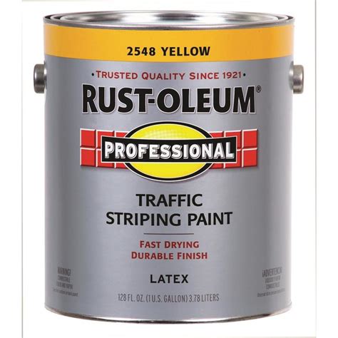 Rust Oleum Professional Traffic Striping Yellow Flat Acrylic Exterior