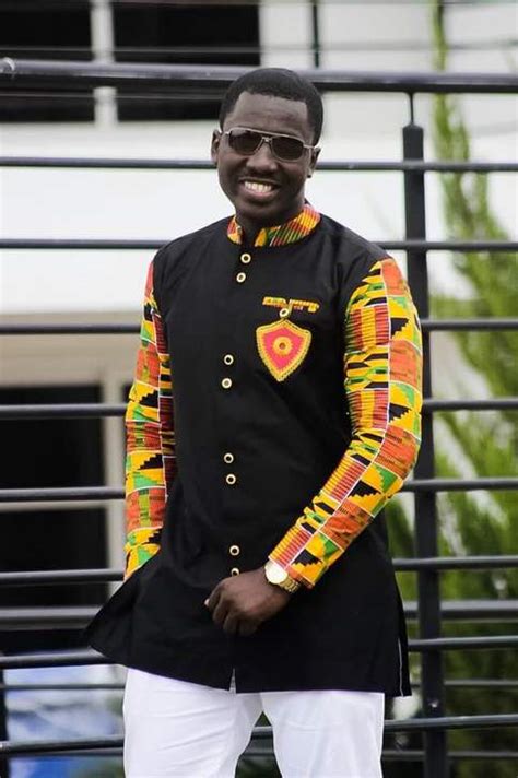 Kente And Black Mens African Clothing Mens Fashion Wear African Fashion