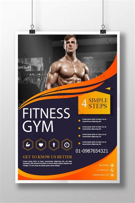 Athletic Gym Fitness Poster Psd Free Download Pikbest