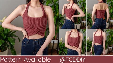 How To Crochet A Halter Top Pattern And Tutorial Diy Youtube