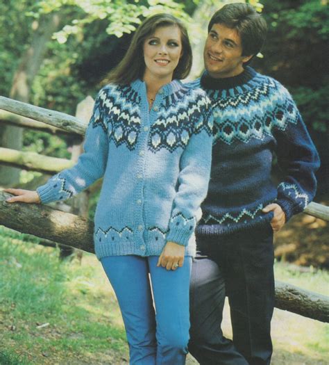 Fair Isle Sweater And Cardigan Knitting Pattern Pdf Womens And Etsy Uk