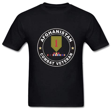 0rxix Tshirt 1st Infantry Division Afghanistan With Gwot Ribbons Combat