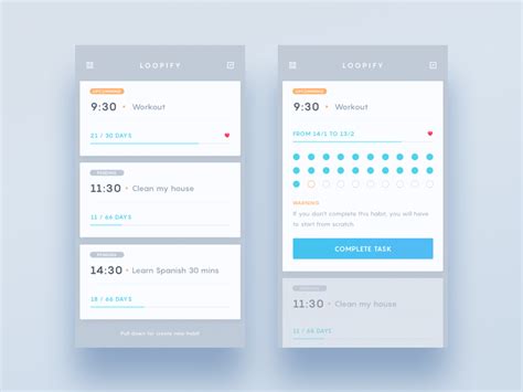 It does not have any functionality besides dummy data loading and reading. Habit App by Sơn Min on Dribbble