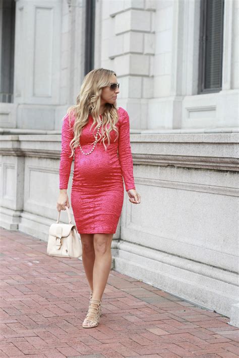 Maternity Glam Pink Maternity Dress According To Blaire