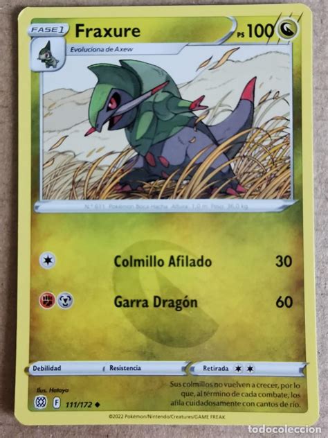 Carta Pokémon Fase1 Fraxure 111172 2022 Ps 1 Comprar Trading Cards