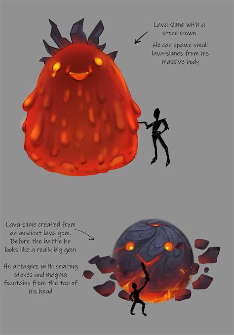 Lava Slime Boss Early Concepts Ain T He Cute 3 Lore Rpg Conce Elteria Adventures By