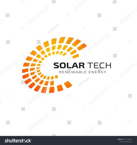 The Logo For Solar Tech An Energy Company With Orange And Yellow