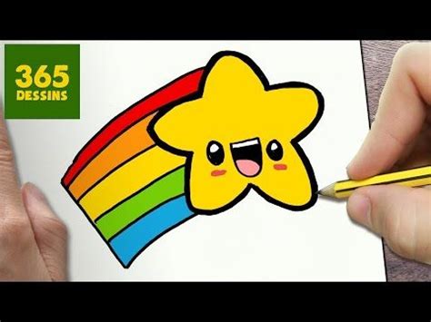 COMMENT DESSINER ÉTOILE FILANTE KAWAII ÉTAPE PAR ÉTAPE – Dessins kawaii