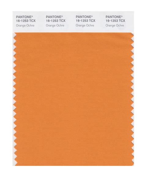 Pantone Smart Color Swatch Card 16 1253 Tcx Orange Ochre Columbia