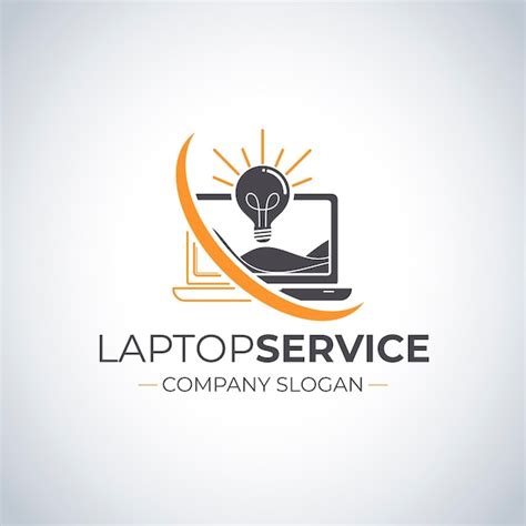 Free Vector Flat Design Laptop Logo Template