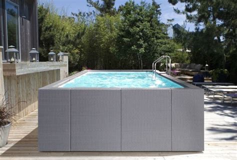 Mit nur 50 m2 garten können sie sich an einem schönen pool entspannen, sport treiben oder spielen. Oberirdischer Pool in Rattan-Look | Pool aufstellen ...