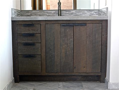 This rustic diy bathroom vanity designed by build something combines the rustic look of pine with the contemporary look of a square sink to make a. 30 Examples Of The Perfect Reclaimed Wood Vanity